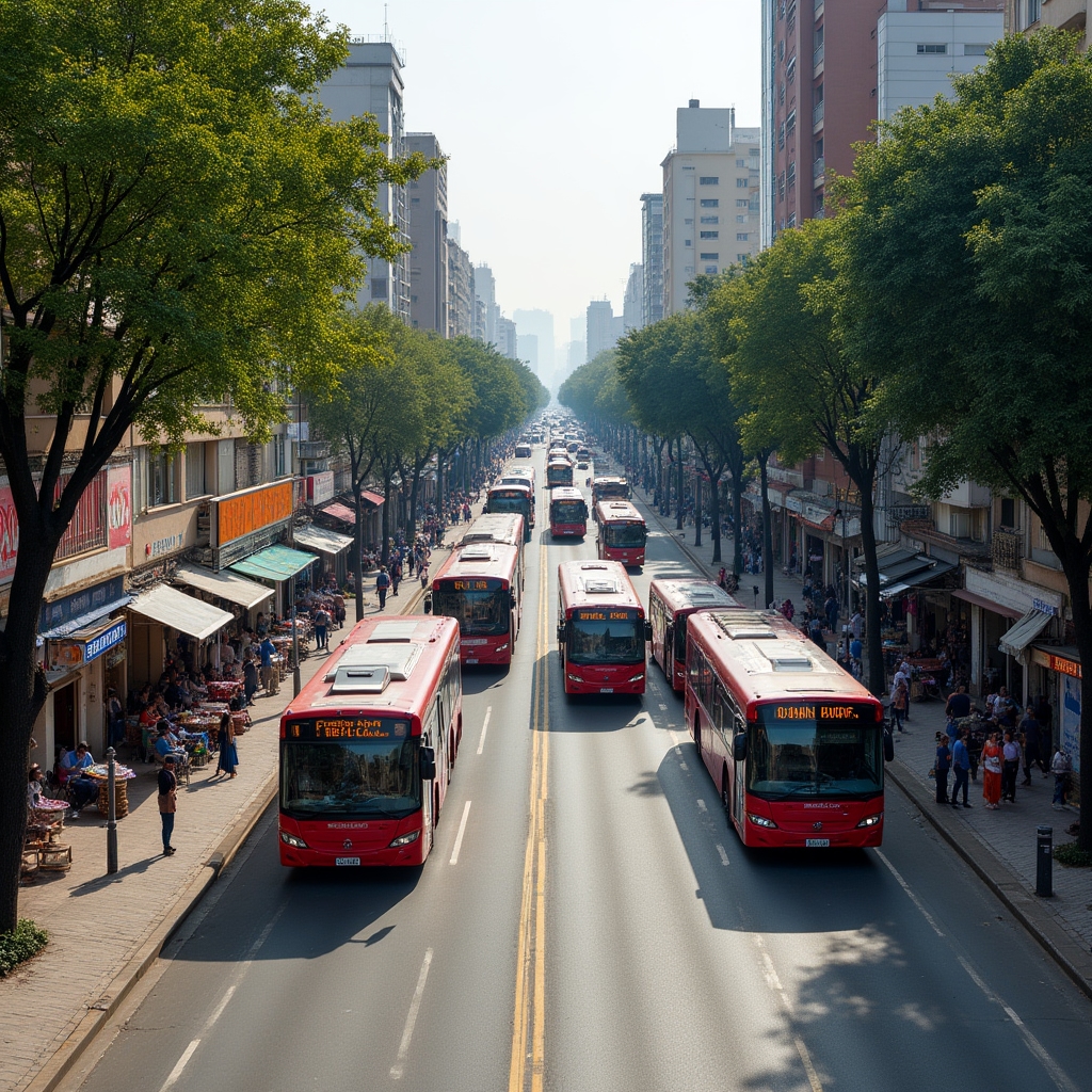Fernando de la Mora urban area with commercial streets and residential blocks