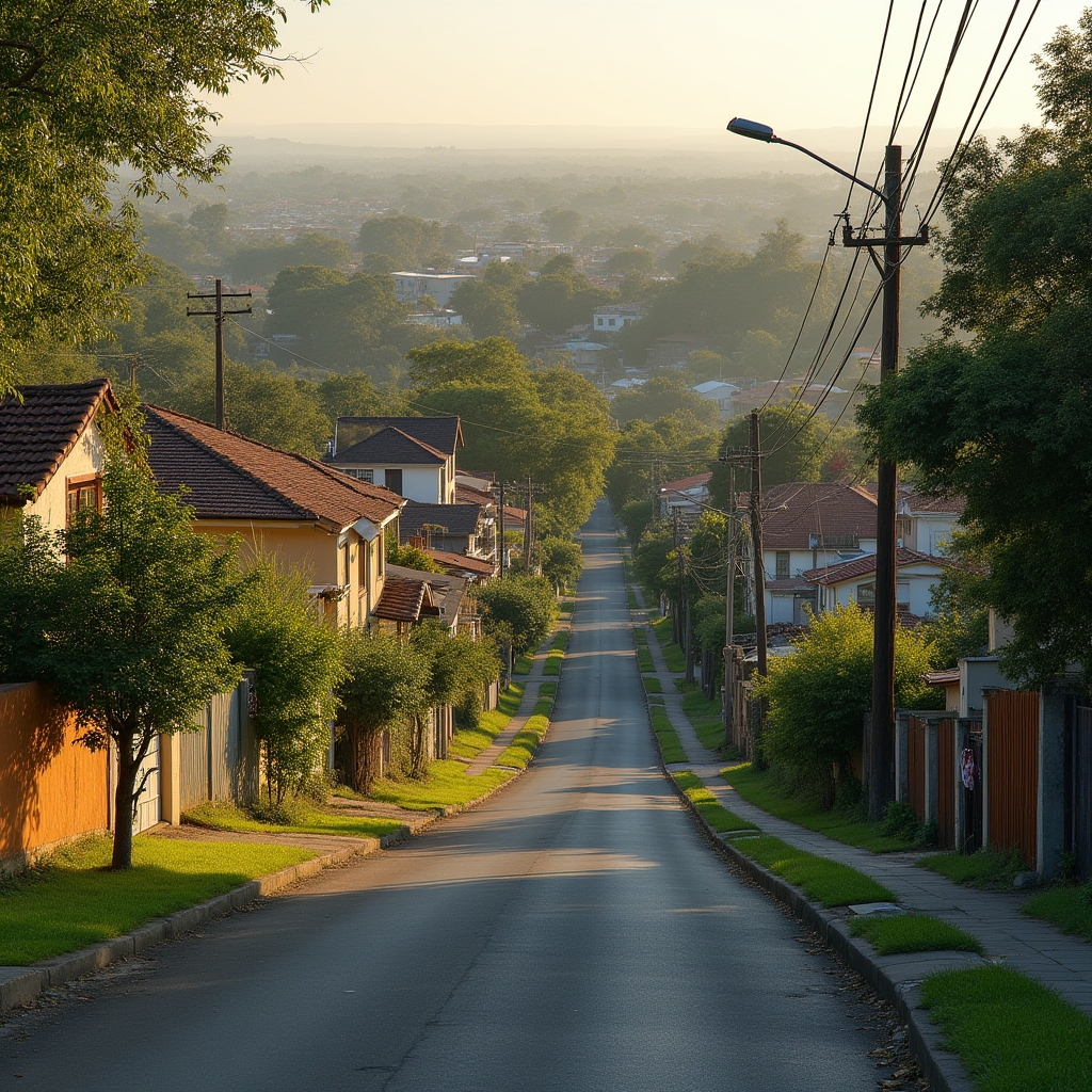 Lambaré neighborhood with riverside views and residential streets