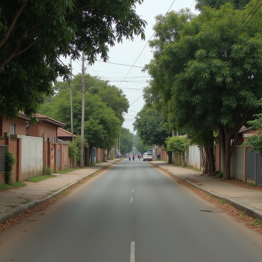 Luque residential neighborhood with houses and paved streets